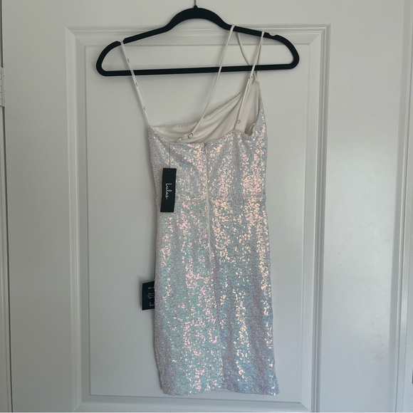 Iridescent sequin one shoulder mini dress by Lulus - Picture 5 of 7
